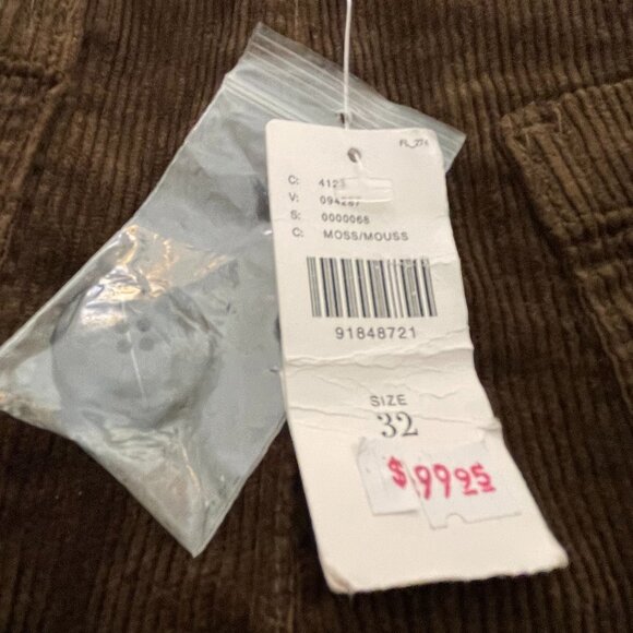 NWT 32 Moss - Colette Cropped Wide Leg Pants Maeve Corduroy - Anthropologie - Picture 6 of 8